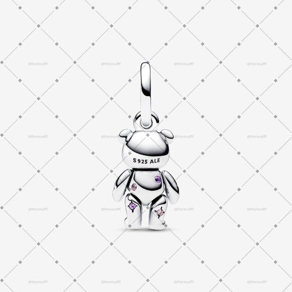 Pandora Movable Teddy Bear Dangle Charm - Picture 2 of 4